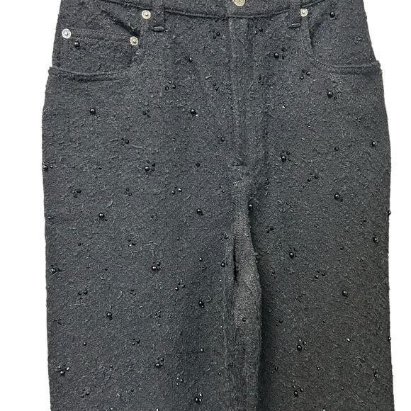 NWT Golden Goose Black Journey Kim Embellished Straight-Leg Jeans Womens 25 - Picture 3 of 15